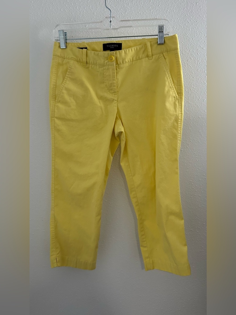 Talbots Bright Yellow Cropped Chino Pants